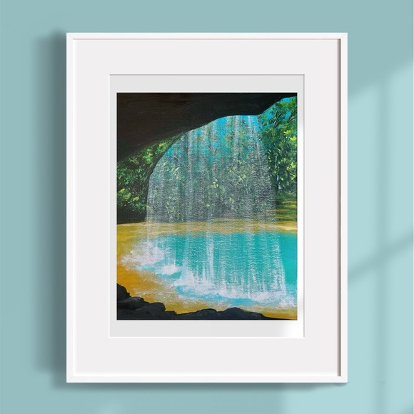 SOLD Handmade Acrylic Painting On Canvas Panel 8" X 10" Decor/Wall - Picture 3 of 4